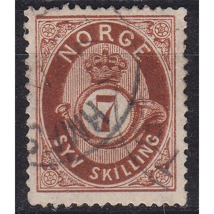 NORWEGEN NORWAY [1872] MiNr 0021 ( O/used )
