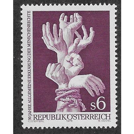 AUT 1978 U/M 6S 'HUMAN RIGHTS ' (EBID 66-079)