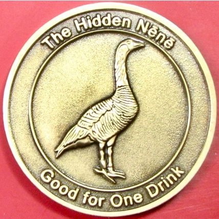 The Hidden Nene, Hilo, HI. Challenge Coin. Souvenir. 18b.