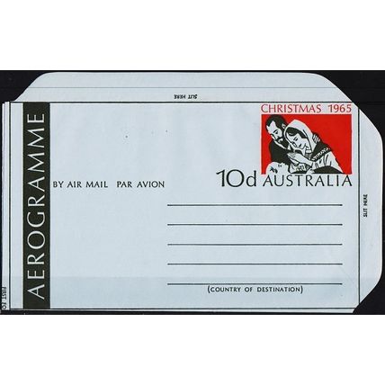 Australia. Aerogramme. 1965 Christmas UnUsed