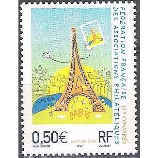 France 2004 Michel 3829 Neuf ** Cote (2008) 1.00 € 77ème Congres des FFAP
