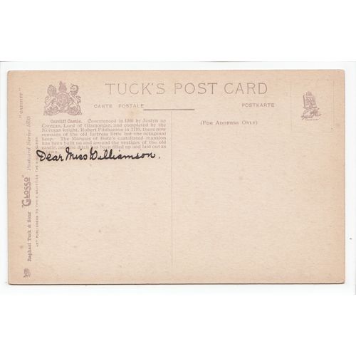 Cardiff Castle Raphael Tuck & Sons Glosso Series Postcard 5533
