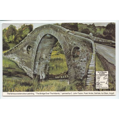 The Bridge Over the Atlantic by C John Taylor Scottish Art Postcard CJT7