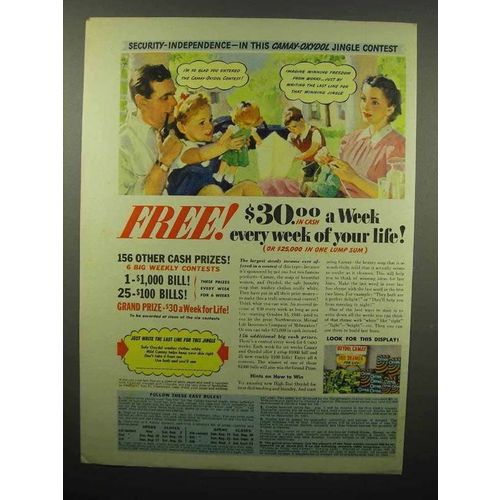 1940 Camay Soap, Oxydol Detergent Ad - Jingle Contest