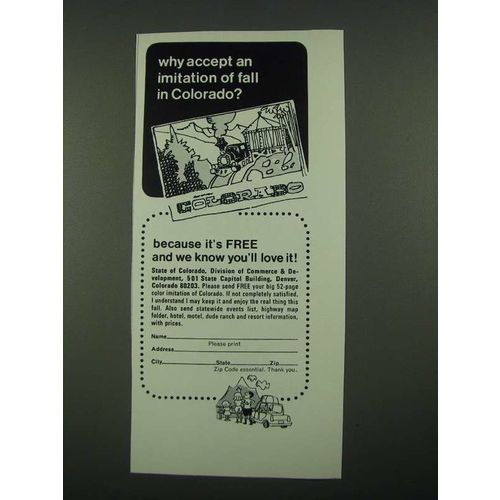 1970 Colorado Tourism Ad - Why Accept an Imitation