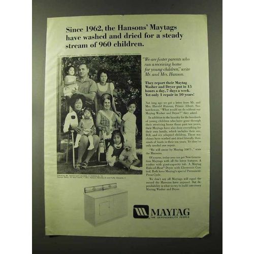 1973 Maytag Washer and Dryer Ad - The Hansons' Children