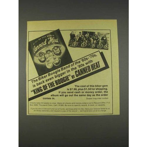 1982 Canned Heat King of the Boogie Album Ad - The Band