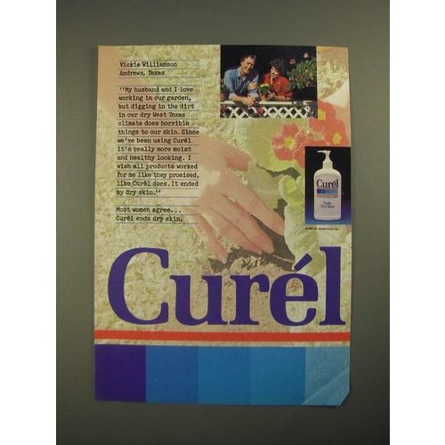 1987 Curel Lotion Ad - Vickie Williamson