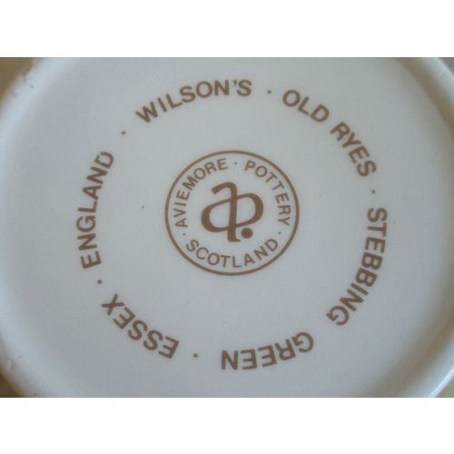 Scottish Aviemore Pottery, Wilsons Old Ryes, Working Dogs Storage Jar