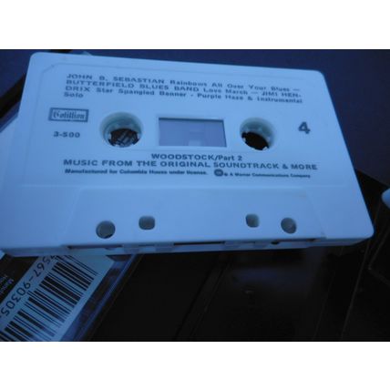 Woodstock Part 1 and 2 Cassettes USA Rock Blues Festival Music Live Recordings