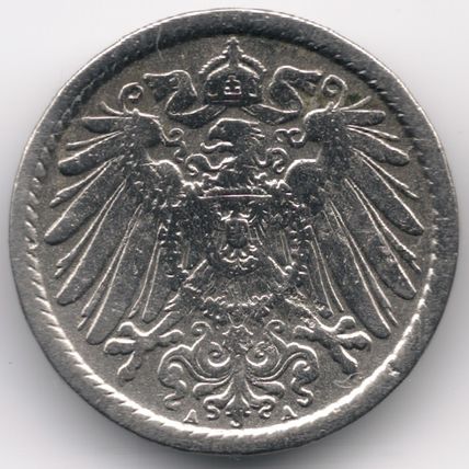 Germany : 5 Pfennig 1902 A Berlin