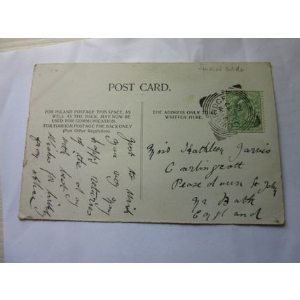 THE BANK OF ENGLAND, LONDON used antique postcard by F.F. & Co 1910 pm =