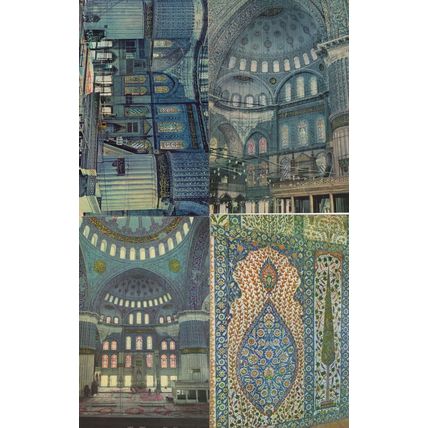 Istanbul The Blue Mosque Sultan Ahmet 4x Interior Postcard s