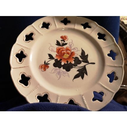 Floral Painted Plate Bohemia
