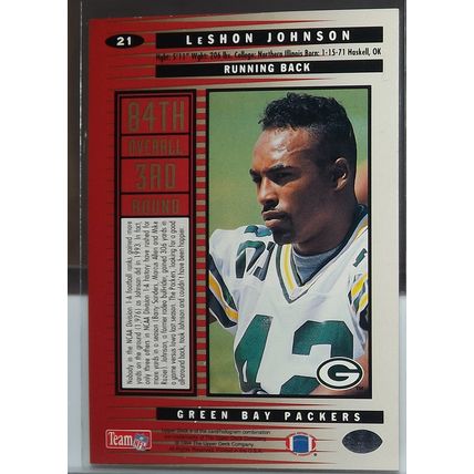 1994 UD Collector's Choice LESHON JOHNSON (Packers) Rookie card #21