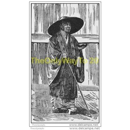 JAPANESE BONZE, FROM PICTURESQUE JAPAN, 1910 MODERN REPRODUCTION