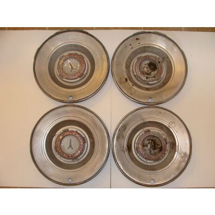 1964 PLYMOUTH HUBCAPS OEM 14" SET OF 4 B BODY FURY BELVEDERE SAVOY