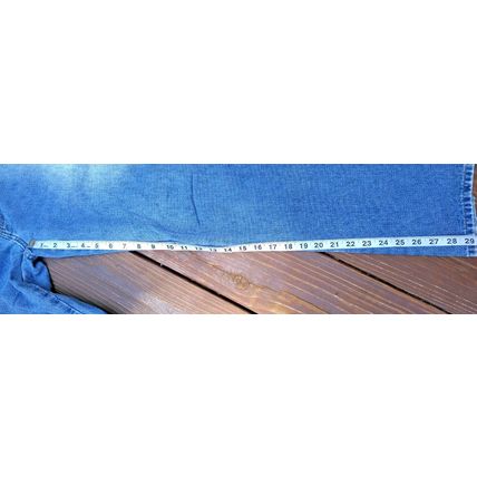 Women's Route 66 Washed Denim Relaxed Jeans Size 7/8 Wide Legs Split Hems Flaw
