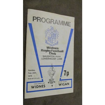 1976 Rugby Football League programme - Widnes v Wigan