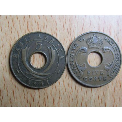 East Africa 1941 5 Cent Coin