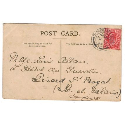 1905 LONDON ~ HOUSES OF PARLIAMENT - BLACKHEATH CANCEL - SCUFFED