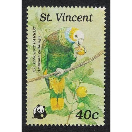 St. Vincent Amazon Feeding Bird WWF 1989 MNH SG#1242