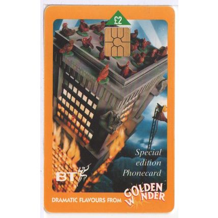 UK BT Phone Card - Golden Wonder - Roast Chicken - Special Edition - 1998