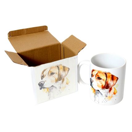 Beagle - Printed Ceramic 11oz Mug -Free Personalisation Available