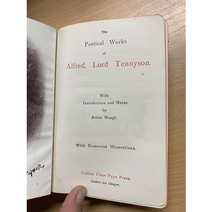 c1907 THE POETICAL WORKS OF ALFRED LORD TENNYSON ILLUSTRATED LEATHER BOOK (P5)