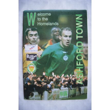 1997 programme Ashford Town v. Crawley Town
