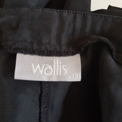 Wallis Soft Black Relaxed Fit Trousers Size 10 UK