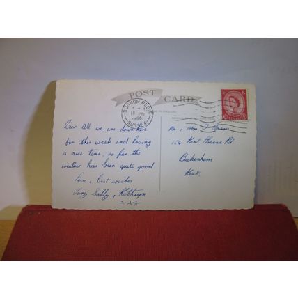 multiview, BOGNOR REGIS, SUSSEX used vintage postcard 1960 pm spaniel dog =