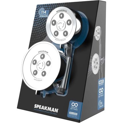Neo Anystream VSR-233010 6-Spray Polished Chrome Dual Shower Head 2.5-GPM (9.5 L