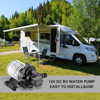 WASSERMANN RV Pump, 12V Self-Priming RV Water Pressure Pump 4.0GPM 45PSI with Pr
