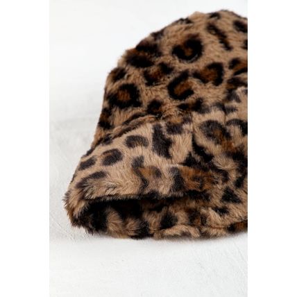 Thai Curry Leopard Plush Wide Brim Winter Fishman Hat