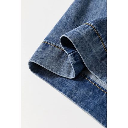 Dusk Blue Plus Size Drawstring High Waist Straight Leg Jeans