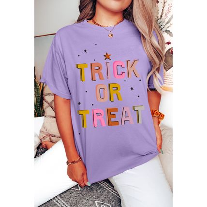 Wisteria TRICK OR TREAT Halloween Fashion Graphic T Shirt