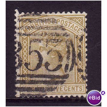 Mauritius 1883 sg 110 25c Olive Yellow Fine used