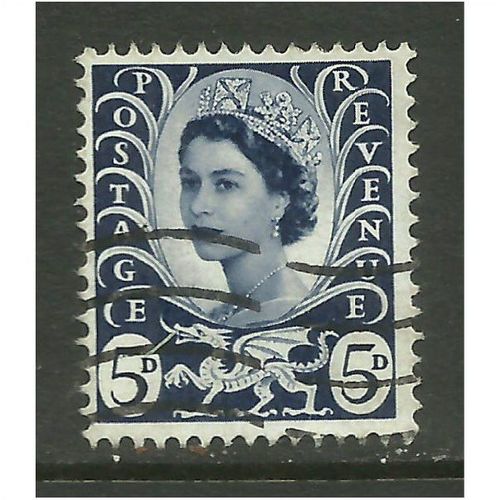 WalesGB 1968 5d Royal Blue Used Machin SG W11 (J143)