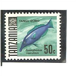 Tanzania QE11 1967 50c Blue Birdwrasse SG 148 Mint NHM Fish Stamp