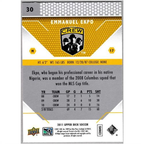 2011 Upper Deck - #30 - Emmanuel Expo
