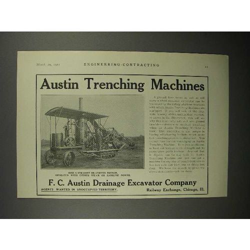 1911 Austin Trenching Machine Ad!
