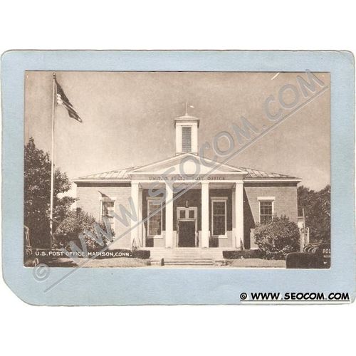 CT Madison Postcard U S Post Office ct_box3~1189
