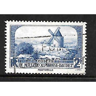FRANCE 1936 2F BLUE DAUDETS MILL SG 544 FINE USED#