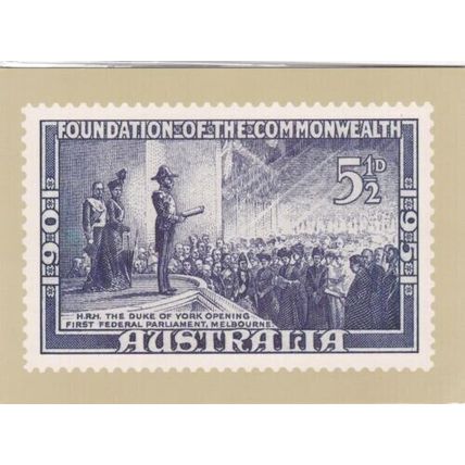Australia 1951 5.5d Opening of First Parliament Philatelic Postcard Unused VGC