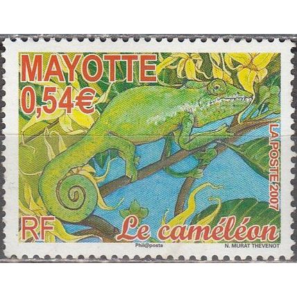 Mayotte 2007 Yvert 204 Neuf ** Cote (2017) 2.20 € Le caméléon