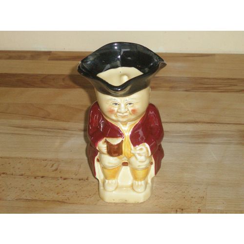 Tony Wood Pottery Staffordshire Toby Jug - Red Jacket Black Hat