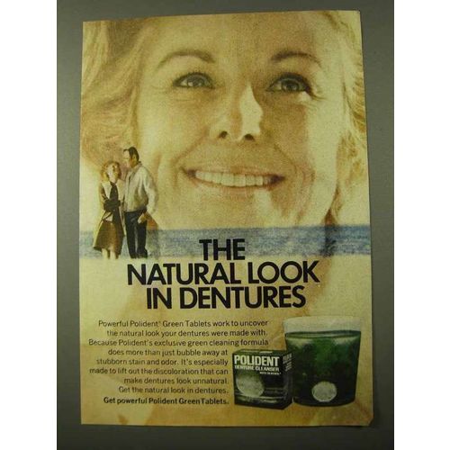 1971 Polident Denture Cleanser Ad - The Natural Look