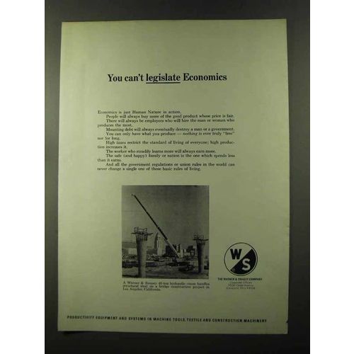 1973 Warner & Swasey 45-Ton Hydraulic Crane Ad