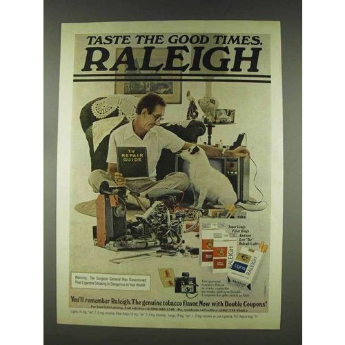 1978 Raleigh Cigarettes Ad - Taste the Good Times
